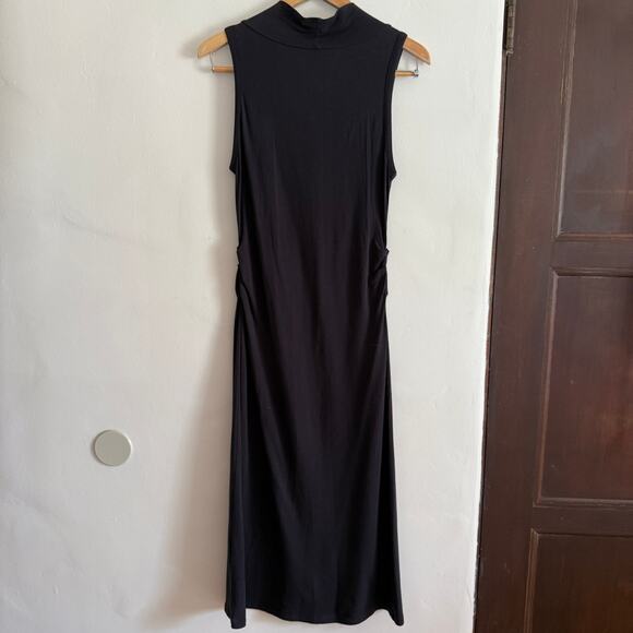 Y2K Vintage JEAN'S PAUL GAULTIER | Black Cowl Neck Bling Midi Dress | Small - Picture 2 of 10